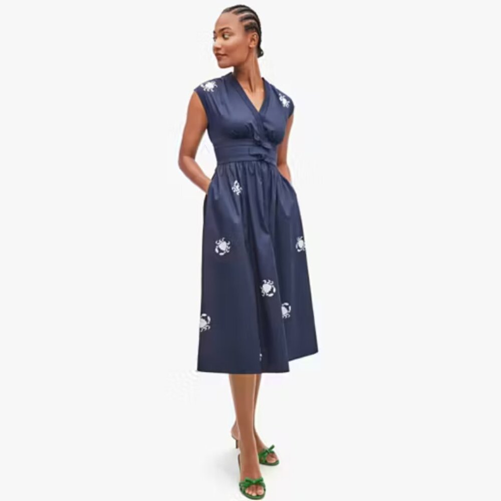 Kate Spade - Snappy Poplin Bow Dress - Size 0